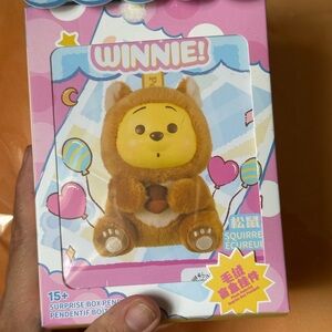 Authentic MINISO Disney Winnie The Pooh Naughty Team Plush Pendant Blind Box